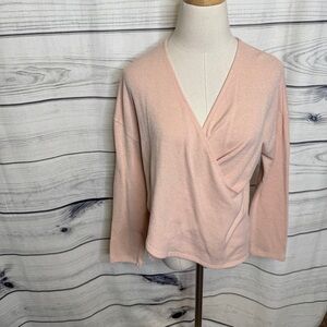 Everly Women's Light Blush Pink Wrap style Sweater